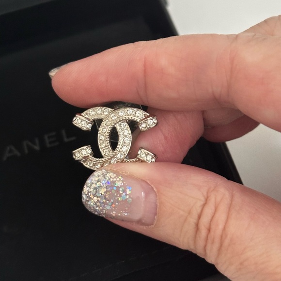 CHANEL Double C Stud Earrings - Picture 4 of 9